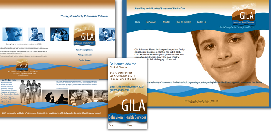 Gila Behavioral Health Services: Logo, Brochure, Business Card, Website