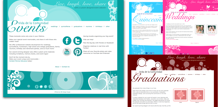 Live, Laugh, Love, Share... Vida de la Comunidad Events website